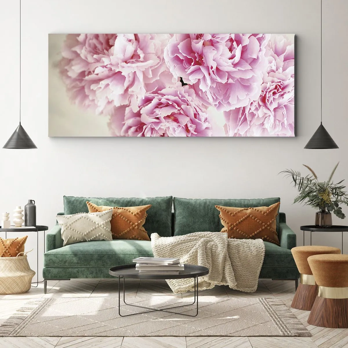 Quadro su tela - Stampe su Tela - Nel fasto rosa - 100x40 cm