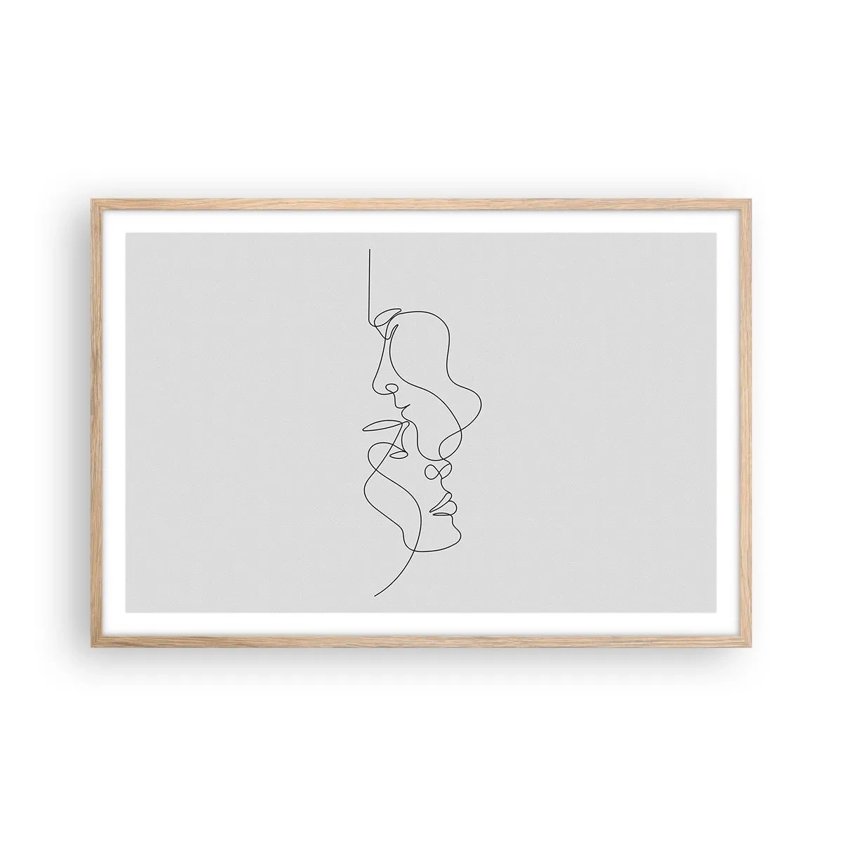 Poster in cornice rovere chiaro - Il calore dei desideri malinconici - 91x61 cm