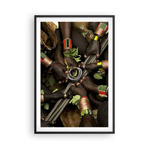 Poster in cornice nera - Siamo insieme - 61x91 cm