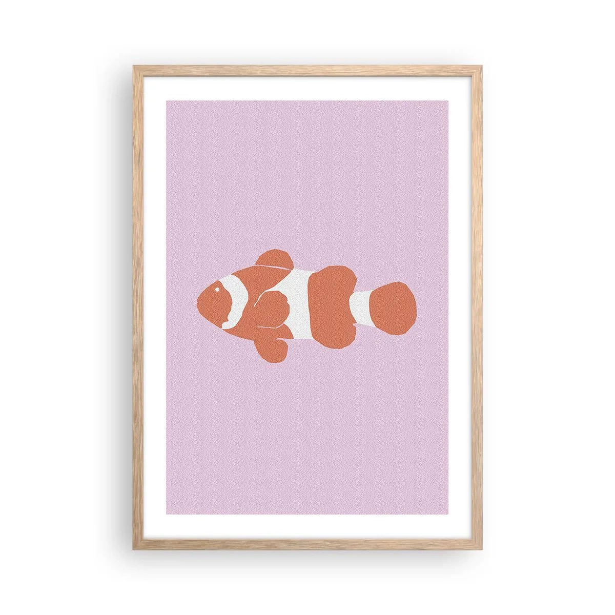 Poster in cornice rovere chiaro - Abbinato ai coralli - 50x70 cm
