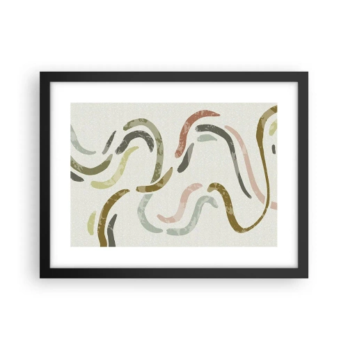 Poster in cornice nera - La danza gioiosa dell'astrazione - 40x30 cm