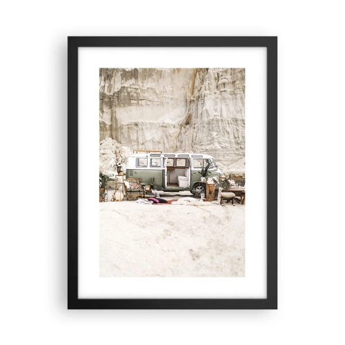 Poster in cornice nera - è tempo di viaggiare - 30x40 cm
