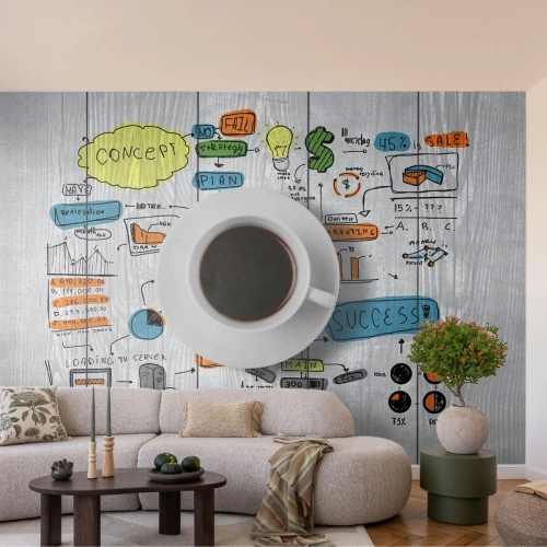 Fotomurale su misura Premium Canvas - Un momento di pausa - Grafica, Caffè, Caffè espresso