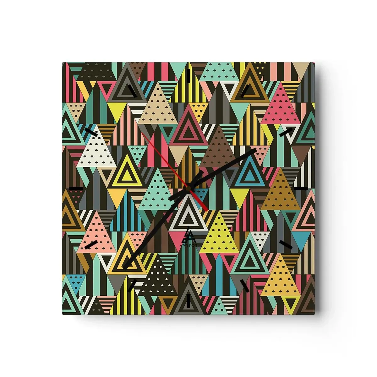 Orologio da parete - Orologio in Vetro - Al ritmo di tre - 40x40 cm