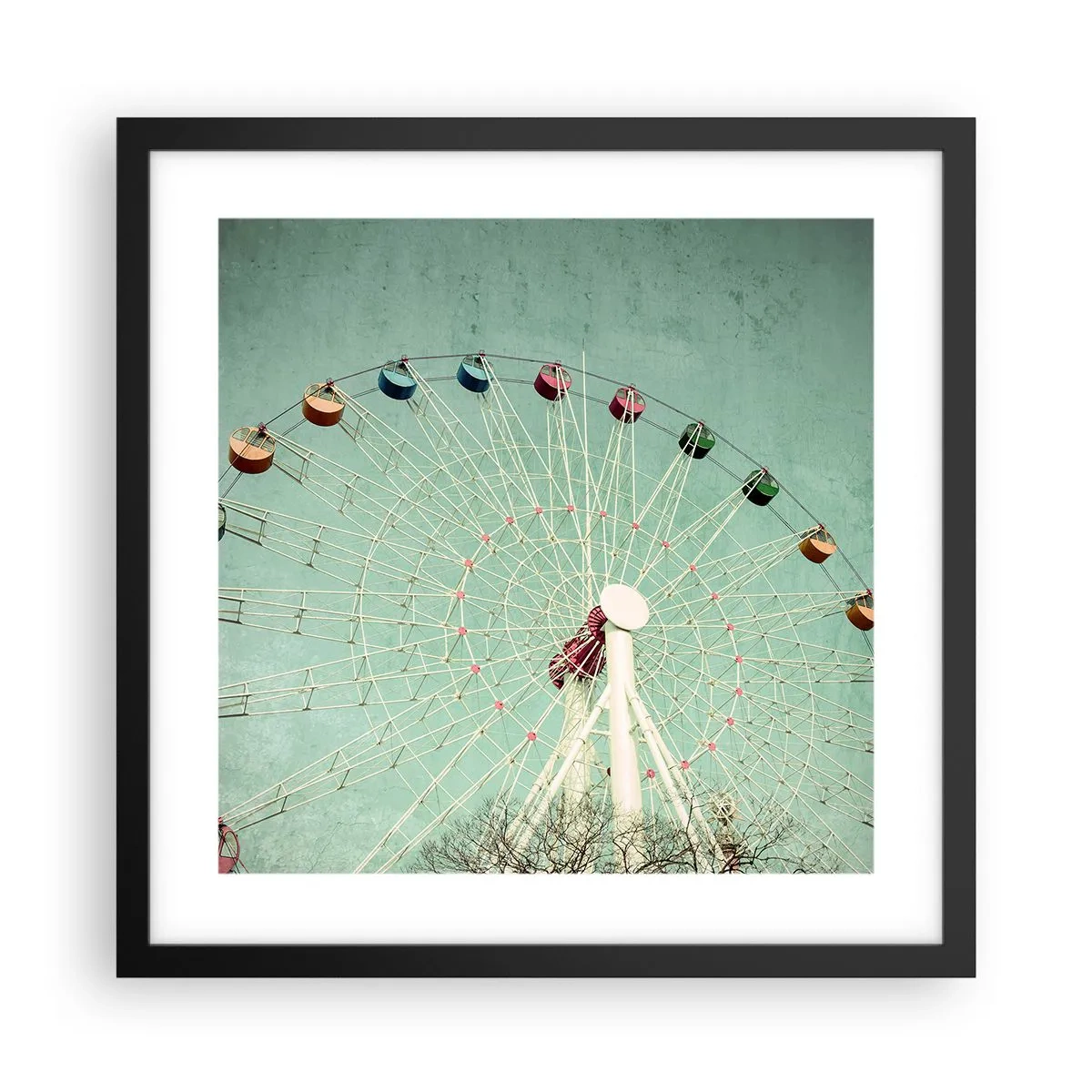 Poster in cornice nera - Venite a divertirvi - 40x40 cm