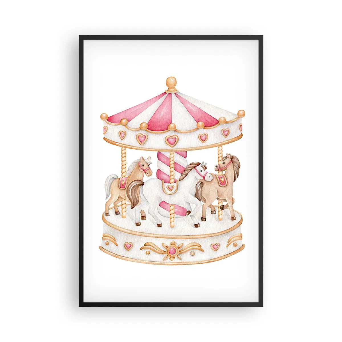 Poster in cornice nera - Il dolce mondo dell'infanzia - 61x91 cm