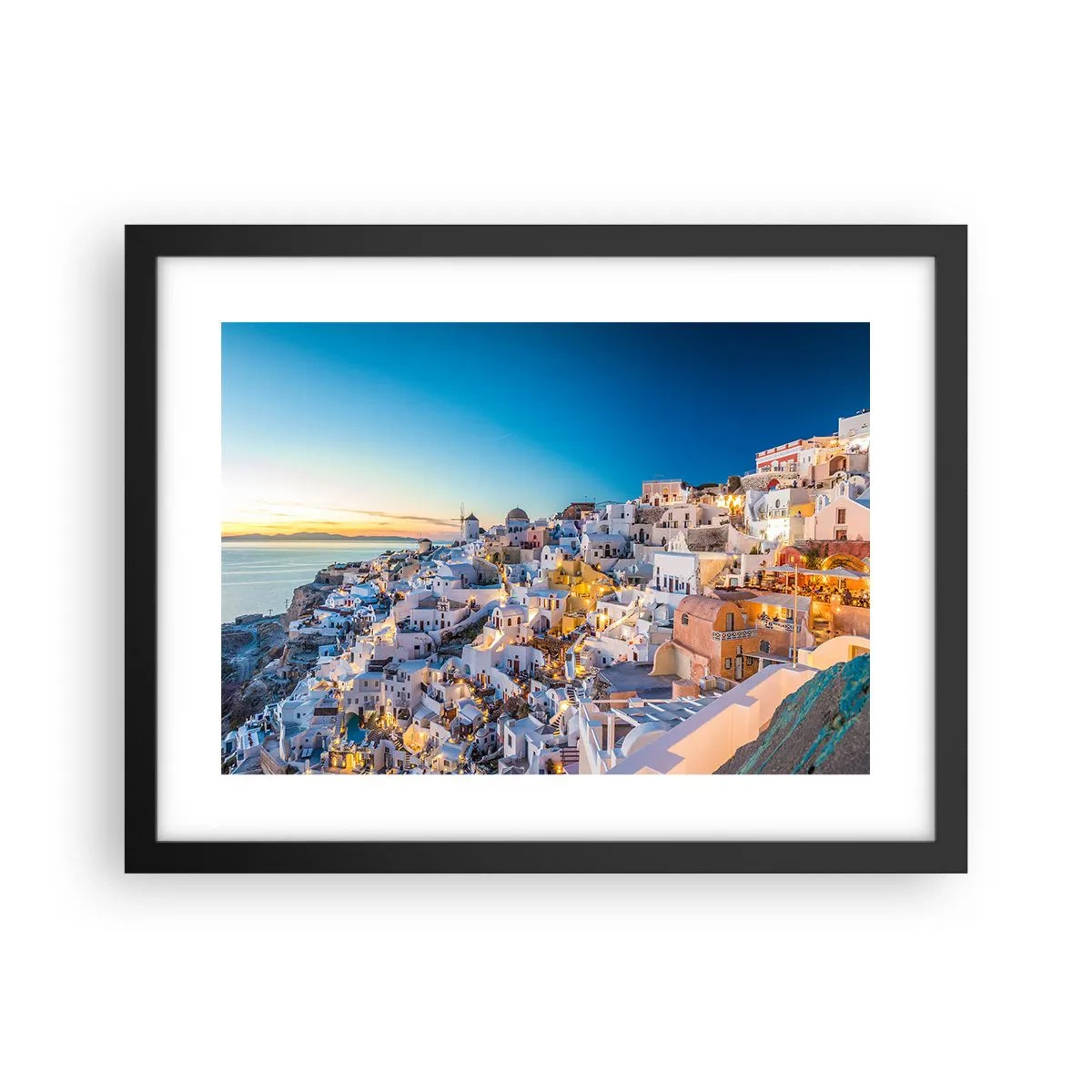 Poster in cornice nera - Essenza della grecità - 40x30 cm