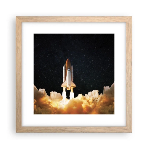 Poster in cornice rovere chiaro - Ad astra! - 30x30 cm