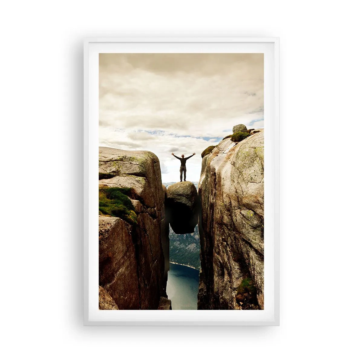 Poster in cornice bianca - Come ti senti? - 61x91 cm