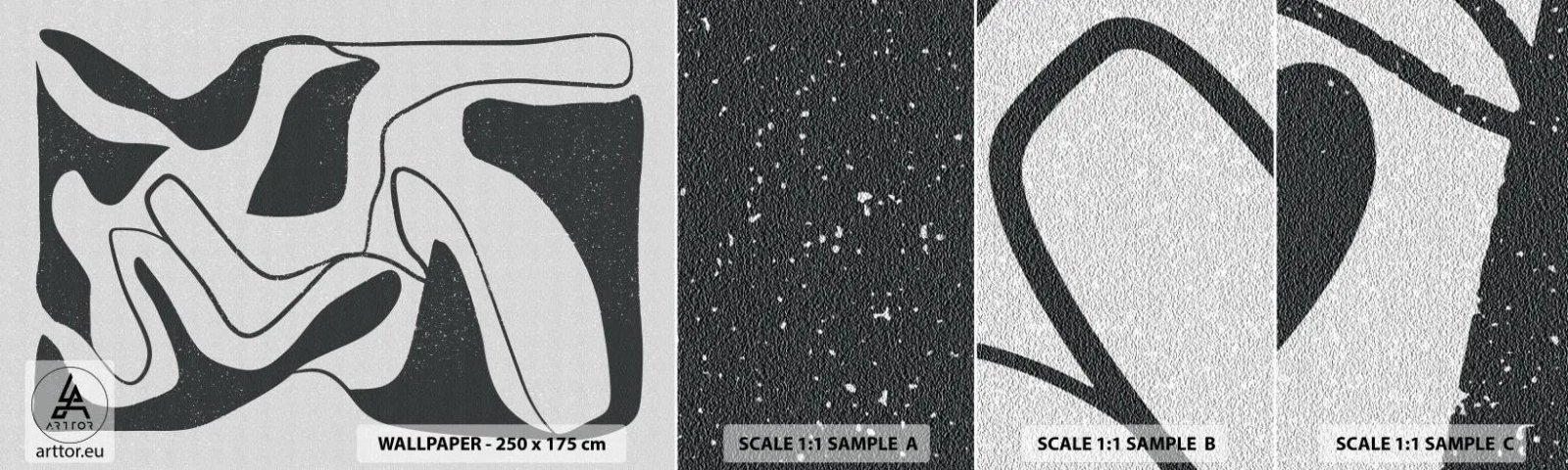 Campione Di Fotomurale Standard Eco - Gioco astratto nel labirinto - Boho, Minimalismo, Pezzo - 100x30 cm