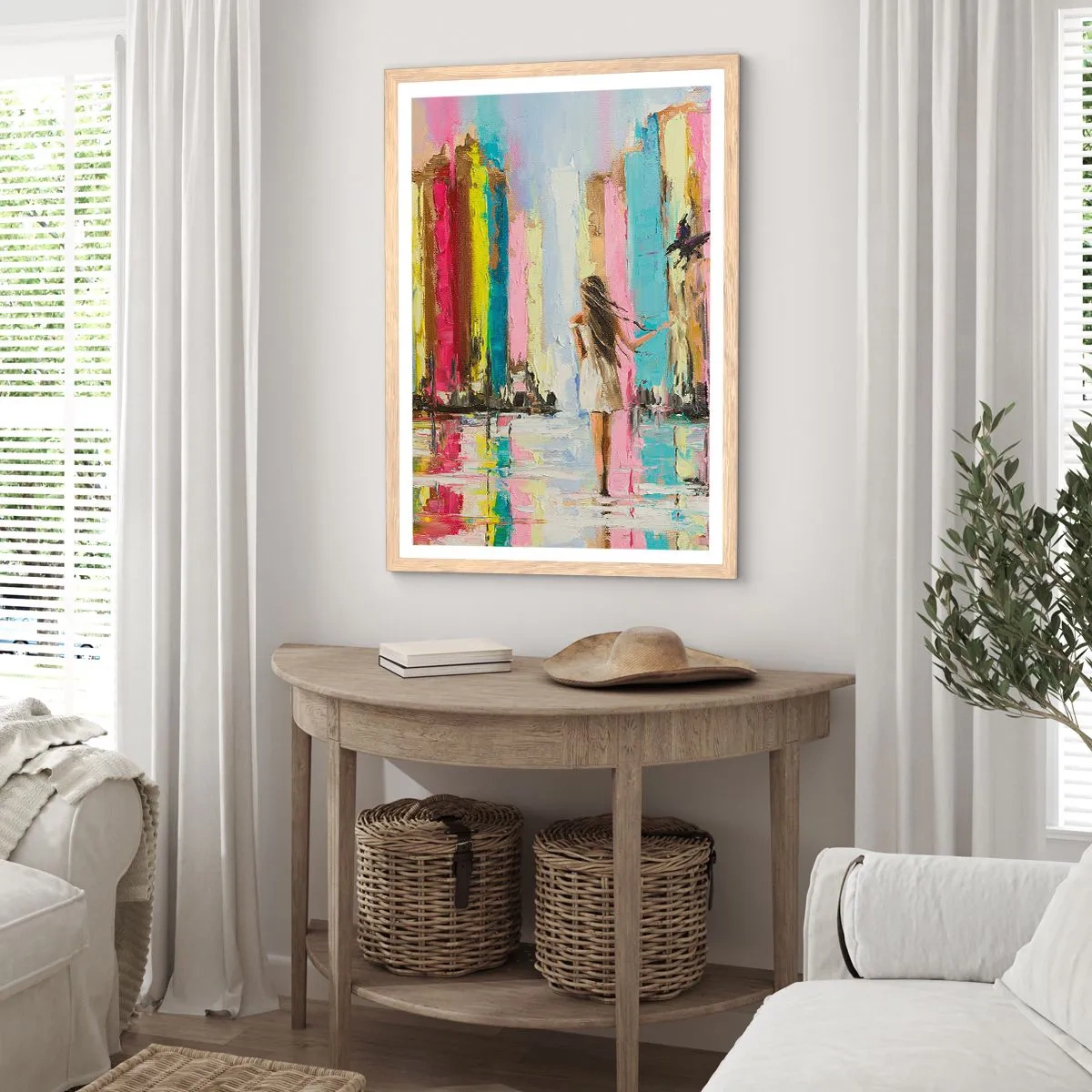 Poster in cornice rovere chiaro - Seguimi - 30x40 cm