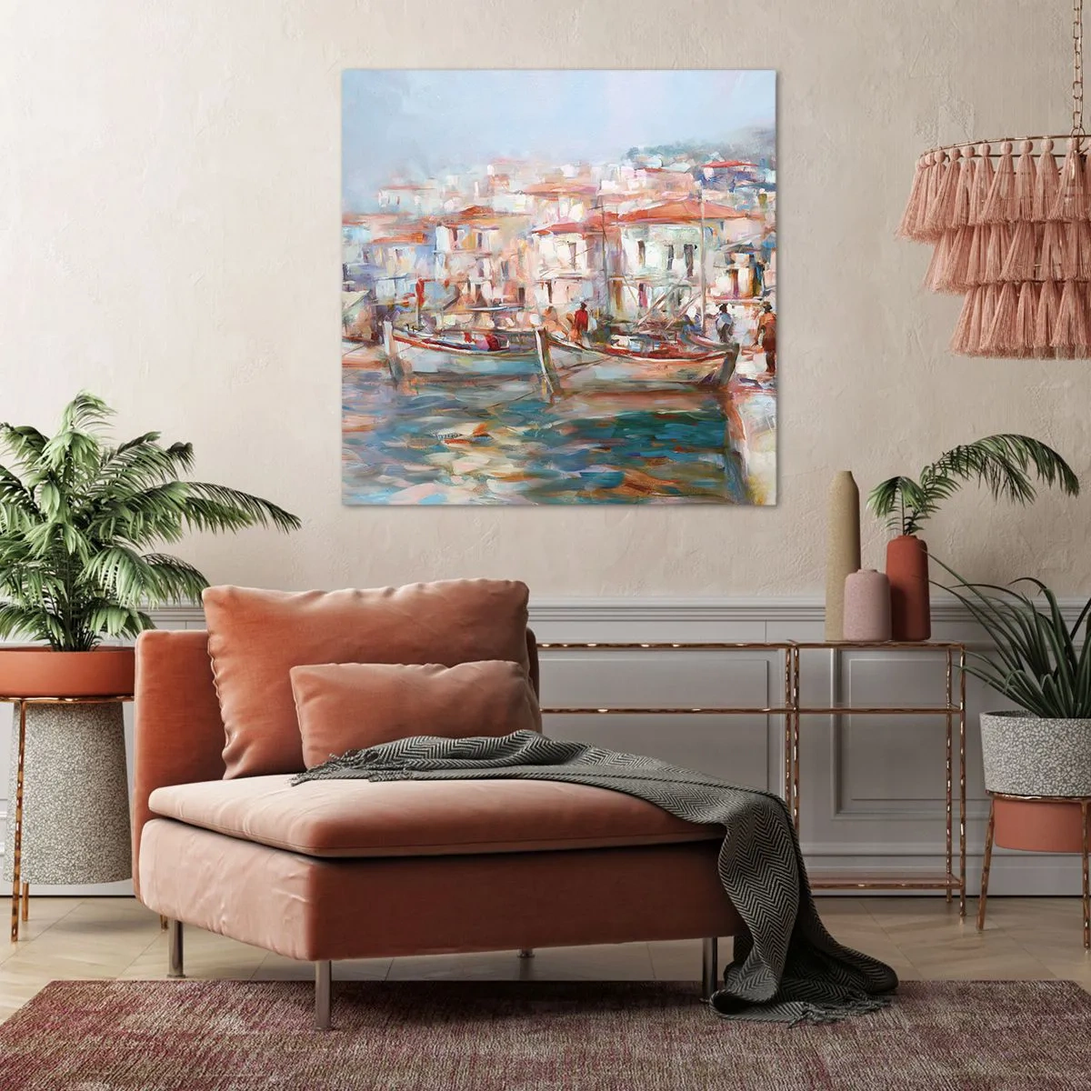 Quadro su tela - Stampe su Tela - Vacanze in pastello - 40x40 cm