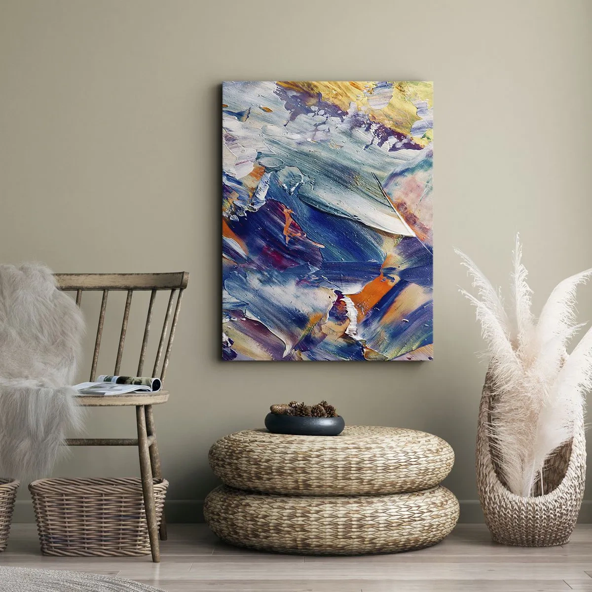 Quadro su tela - Stampe su Tela - La confusione del colore - 55x100 cm