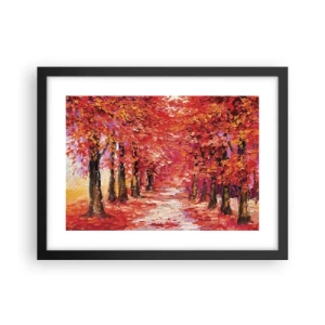 Poster in cornice nera - Impressione d'autunno - 40x30 cm