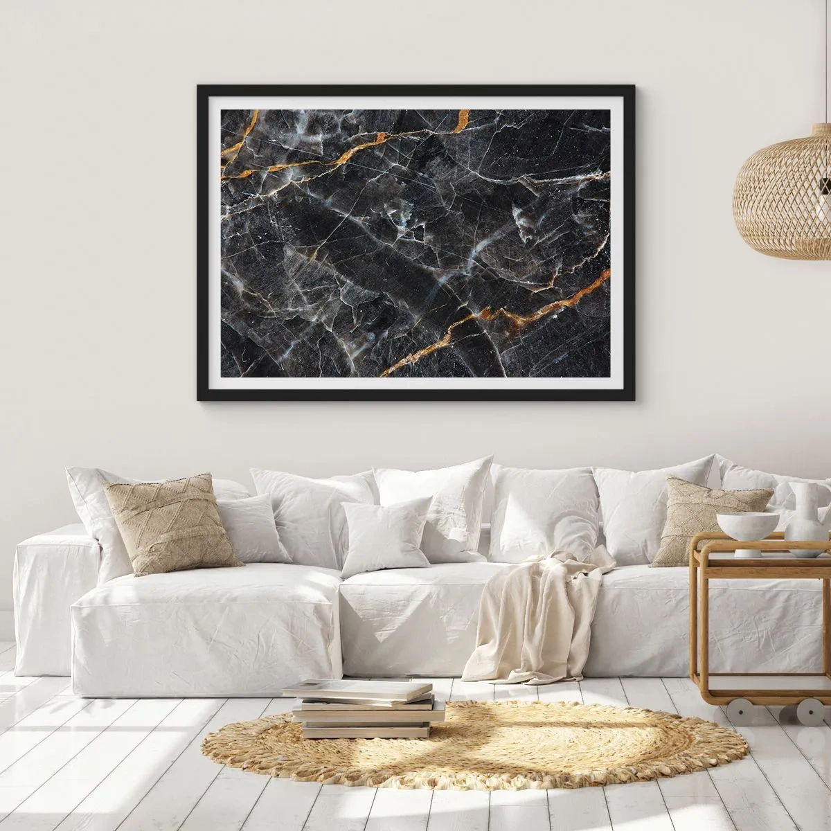 Poster in cornice nera - La vita interiore delle pietre - 50x40 cm