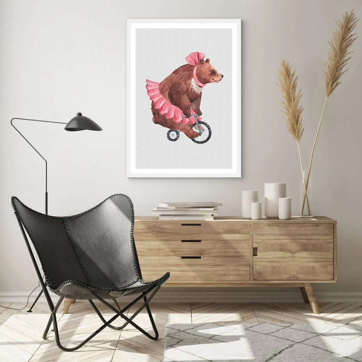 Poster in cornice bianca - Evviva il circo! - 70x100 cm