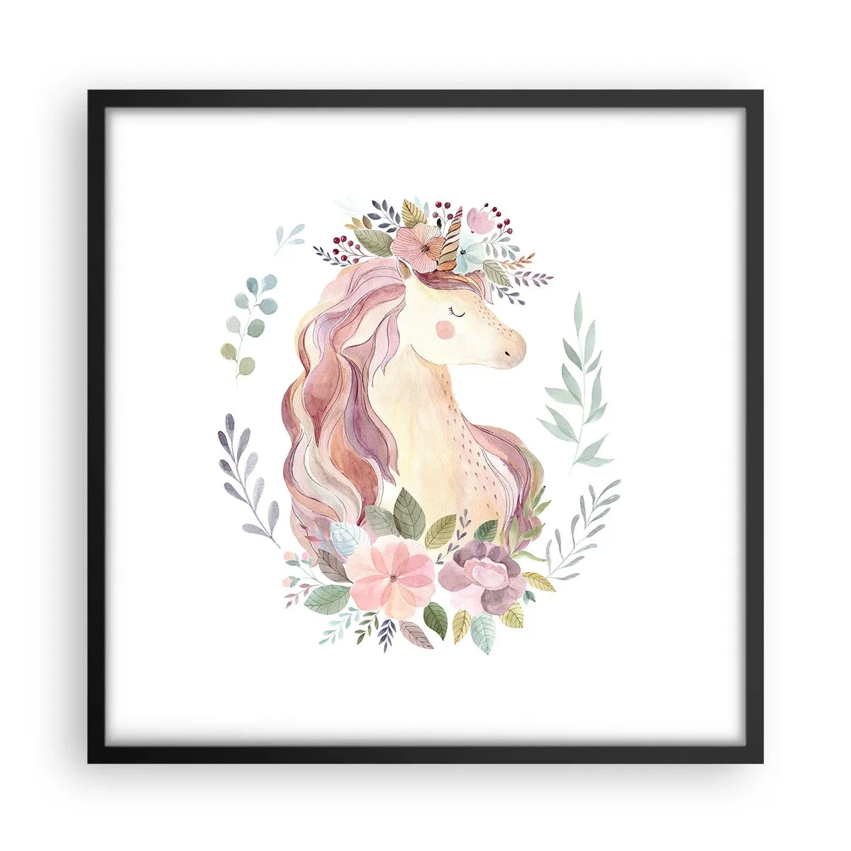 Poster in cornice nera - Invito nel mondo delle favole - 50x50 cm