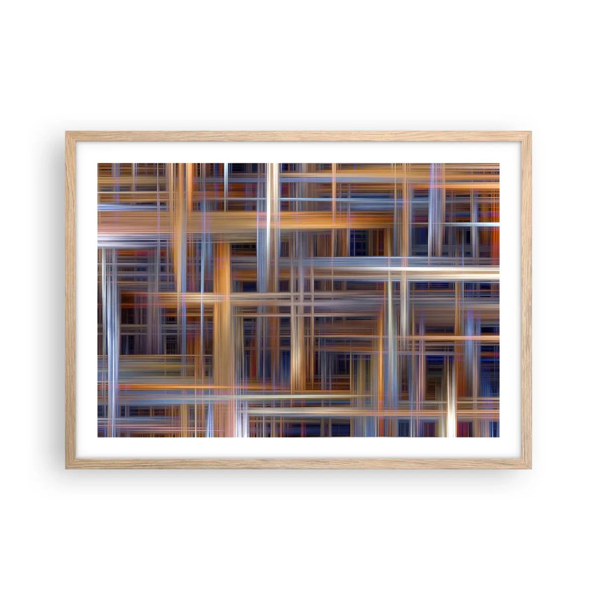 Poster in cornice rovere chiaro - Tessute con la luce - 70x50 cm