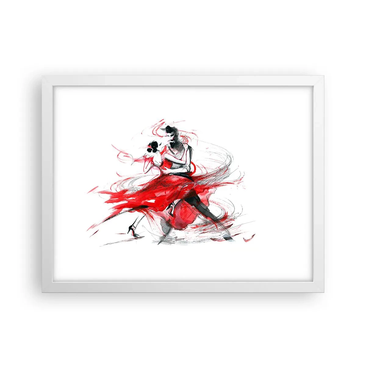 Poster in cornice bianca - Tango: il ritmo della passione - 40x30 cm