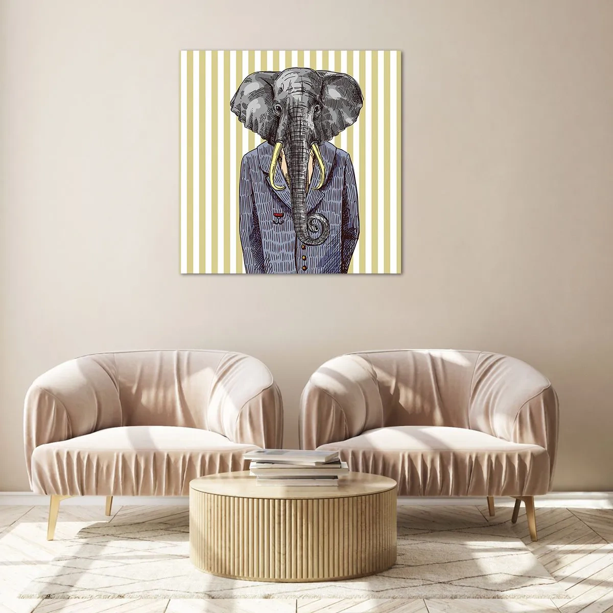 Quadro su vetro - Elegante di natura - 40x40 cm