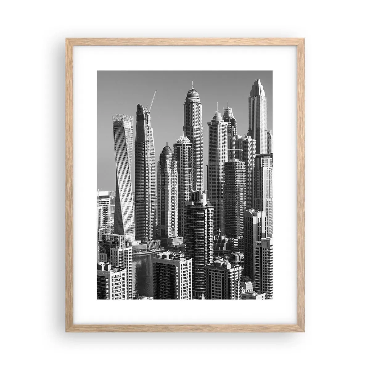 Poster in cornice rovere chiaro - La città sul deserto - 40x50 cm