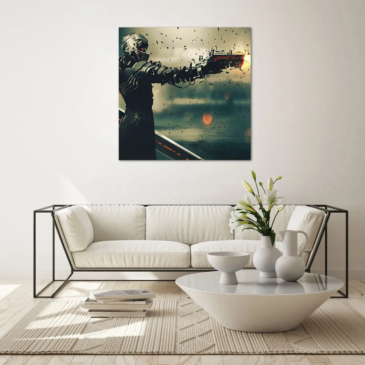 Quadro su vetro - L'arma assassina: il tuo Terminator - 70x70 cm