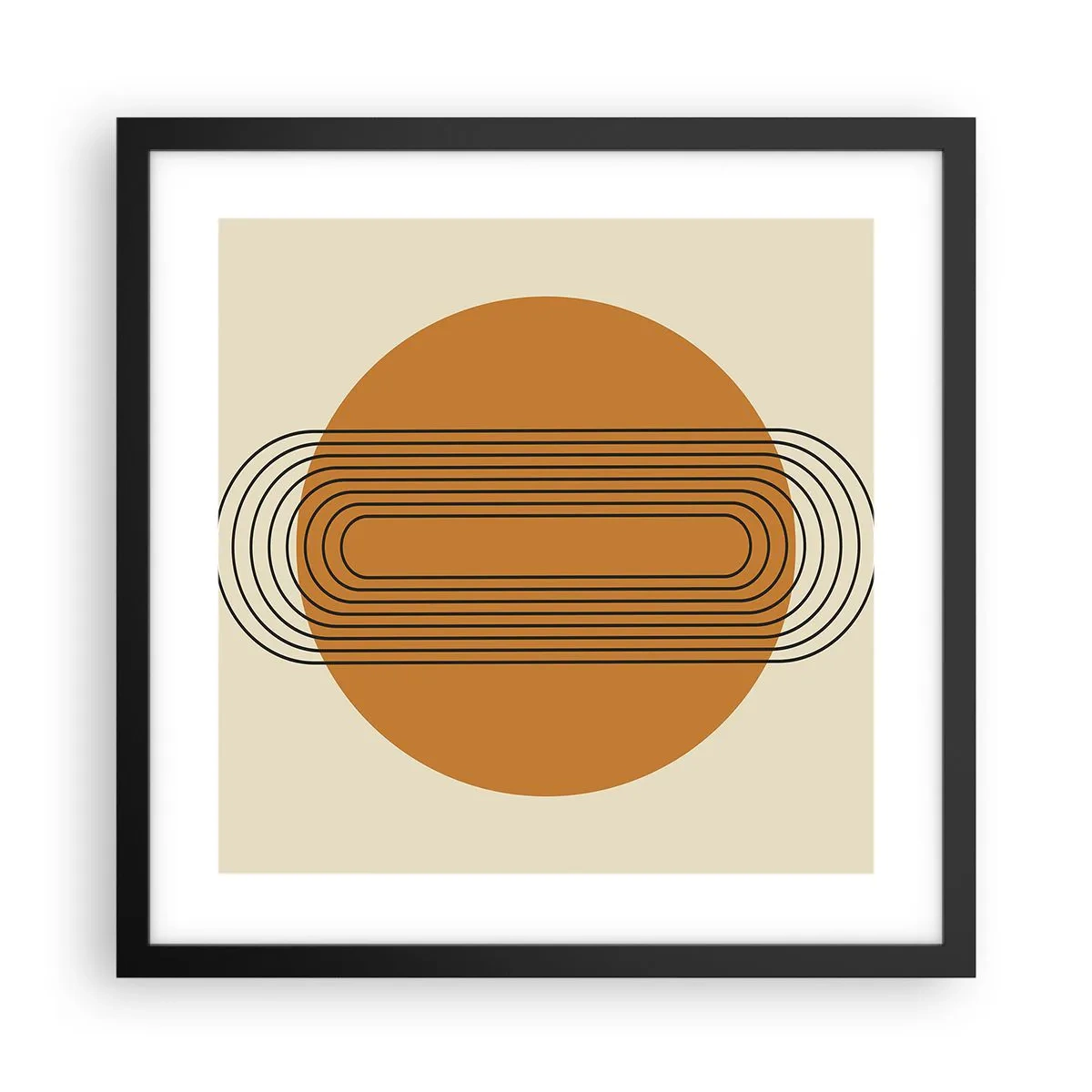 Poster in cornice nera - Piano perfetto - 40x40 cm