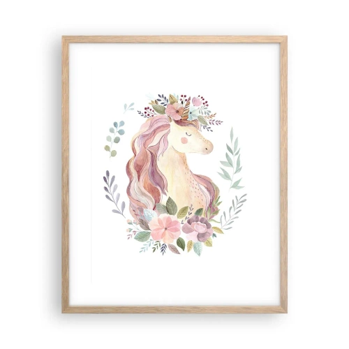 Poster in cornice rovere chiaro - Invito nel mondo delle favole - 40x50 cm