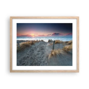 Poster in cornice rovere chiaro - Hai versato un arcobaleno di luce radiosa... - 50x40 cm