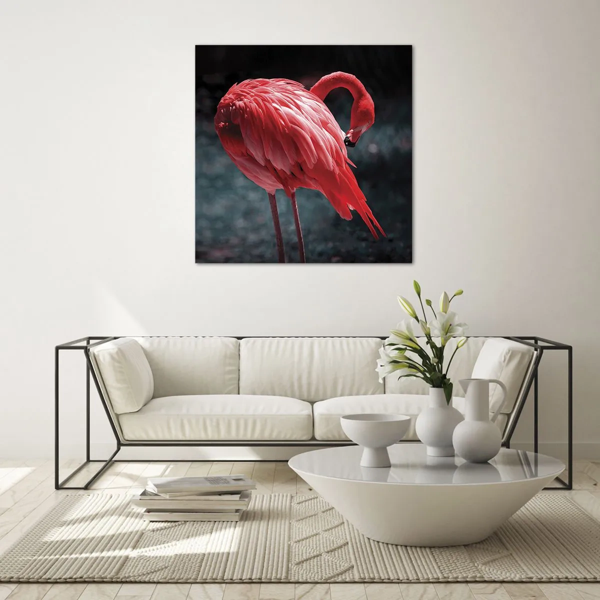 Quadro su vetro - La poesia cremisi della natura - 30x30 cm