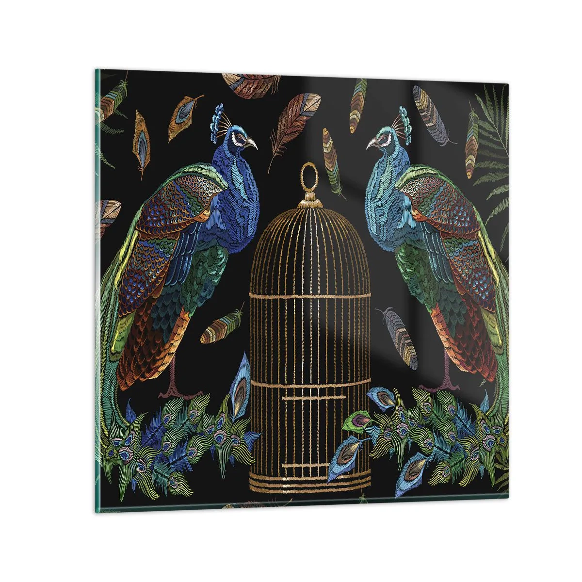 Quadro su vetro - Con gli abiti reali - 60x60 cm