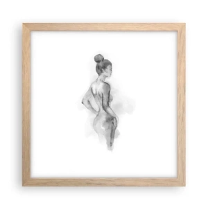 Poster in cornice rovere chiaro - Bella come un quadro - 30x30 cm