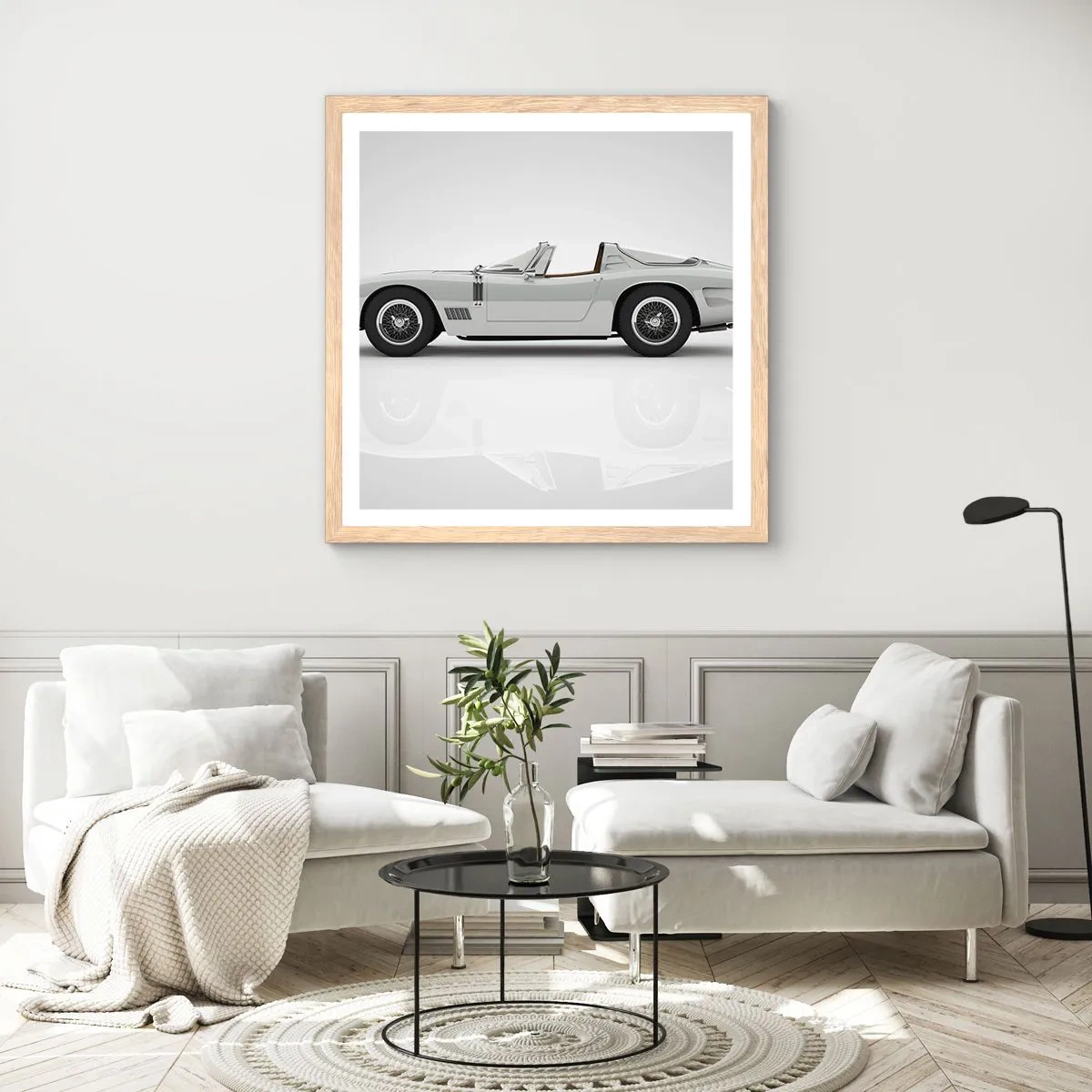 Poster in cornice rovere chiaro - Promessa di divertimento - 30x30 cm