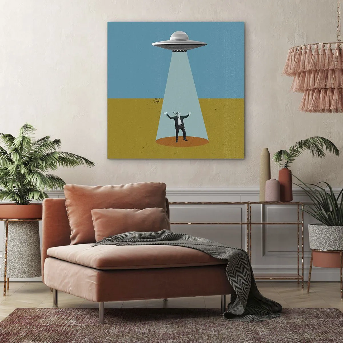 Quadro su tela - Stampe su Tela - Incontro ravvicinato - 40x40 cm