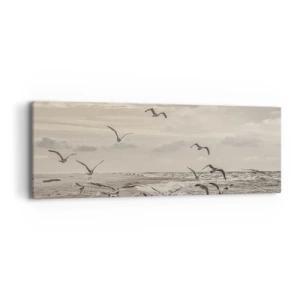 Quadro su tela - Stampe su Tela - Brusio del mare, canto degli uccelli - 90x30 cm