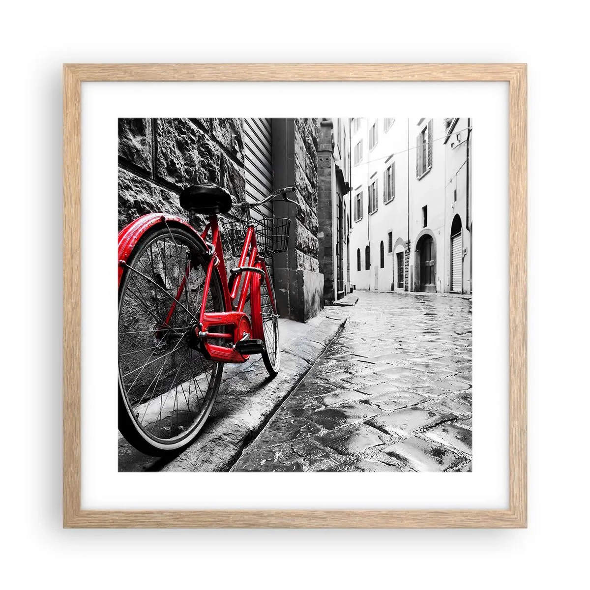 Poster in cornice rovere chiaro - La vera bellezza non invecchia - 40x40 cm