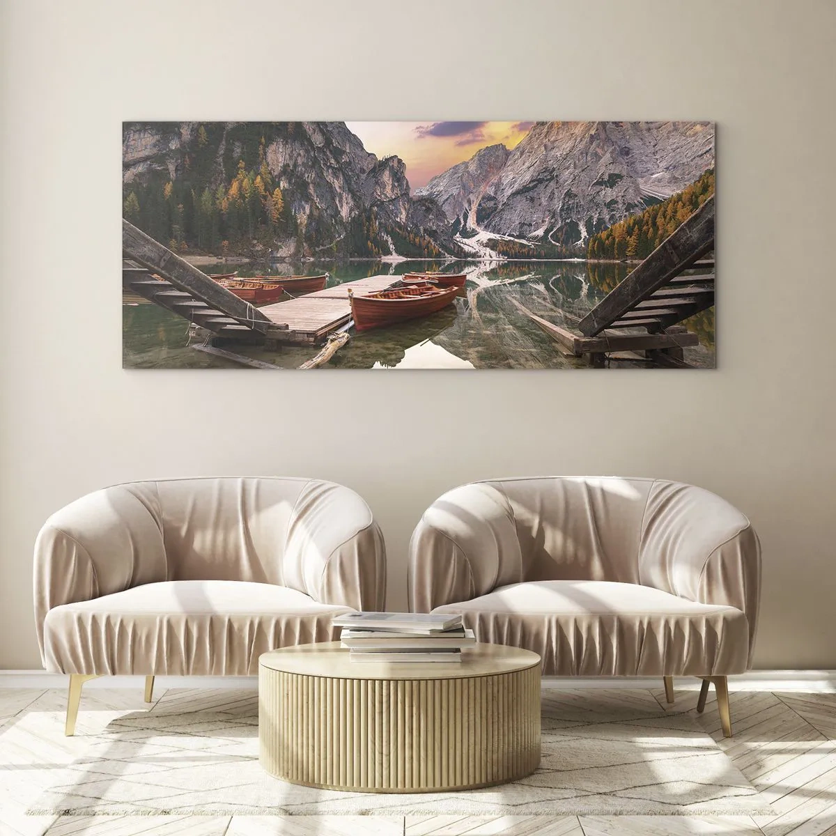 Quadro su vetro - La promessa del giorno - 90x30 cm