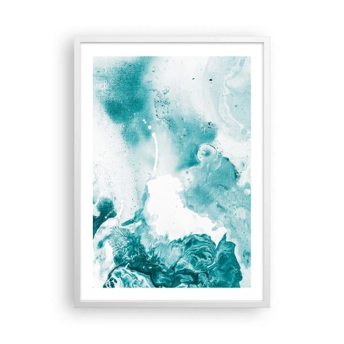 Poster in cornice bianca - Palude blu - 50x70 cm