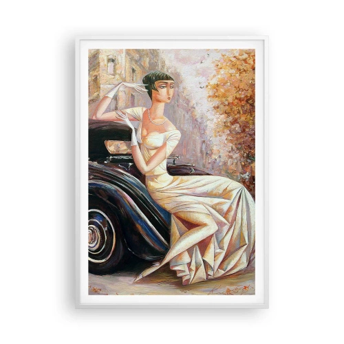 Poster in cornice bianca - Eleganza in stile retro - 70x100 cm