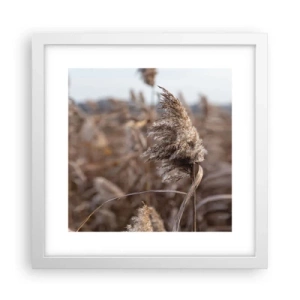 Poster in cornice bianca - è tempo di volare col vento - 30x30 cm