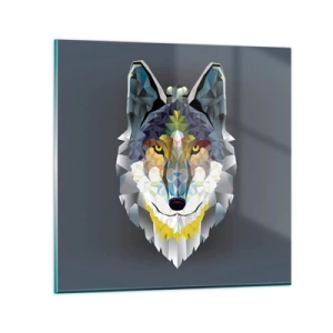 Quadro su vetro - Si parla del lupo - 30x30 cm