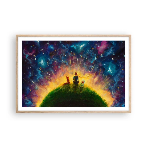 Poster in cornice rovere chiaro - Amore e amicizia: l'intero mondo - 91x61 cm