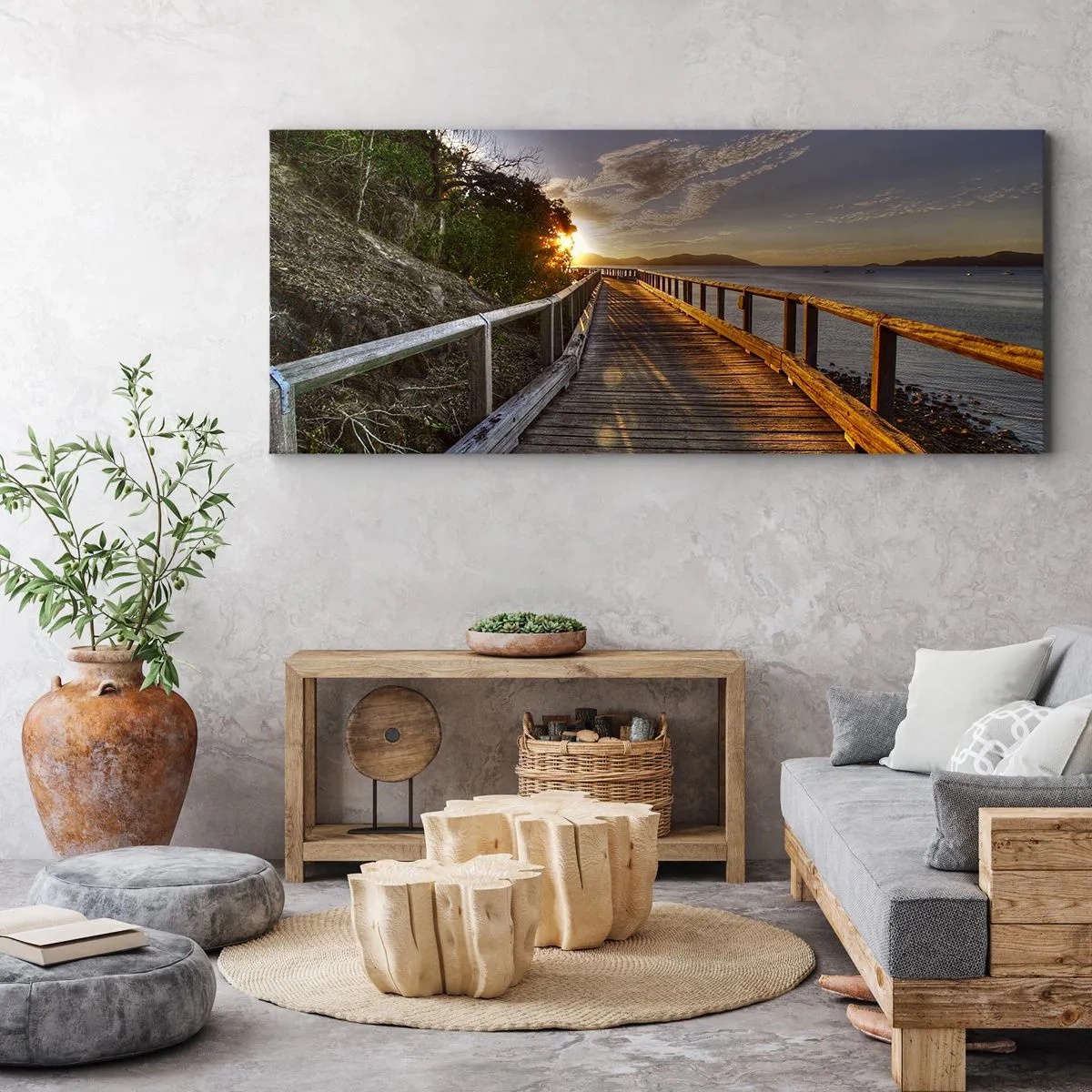 Quadro su tela - Stampe su Tela - Incamminarsi sempre verso il sole - 100x40 cm