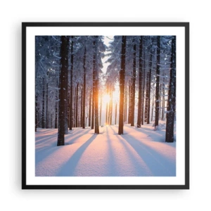 Poster in cornice nera - Decisamente nero su bianco - 60x60 cm