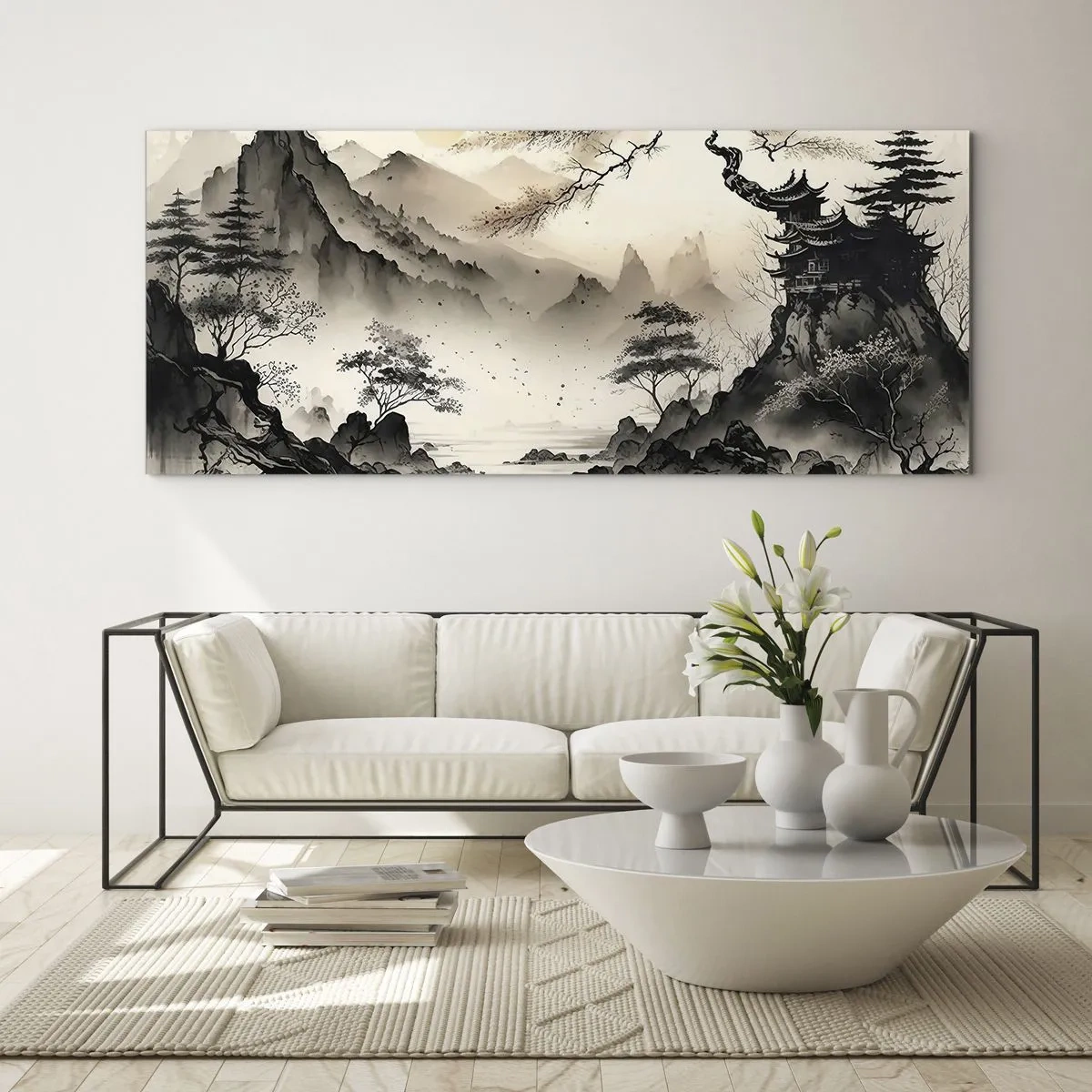 Quadro su vetro - Il fascino irripetibile dell'oriente - 90x30 cm