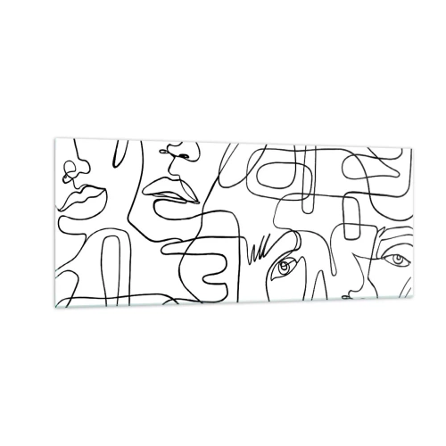 Quadro su vetro - Emozioni intrecciate - 100x40 cm