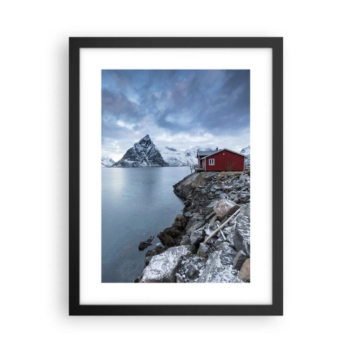 Poster in cornice nera - Rifugio scandinavo - 30x40 cm