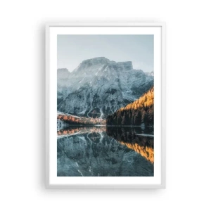 Poster in cornice bianca - Paesaggio allo specchio - 50x70 cm