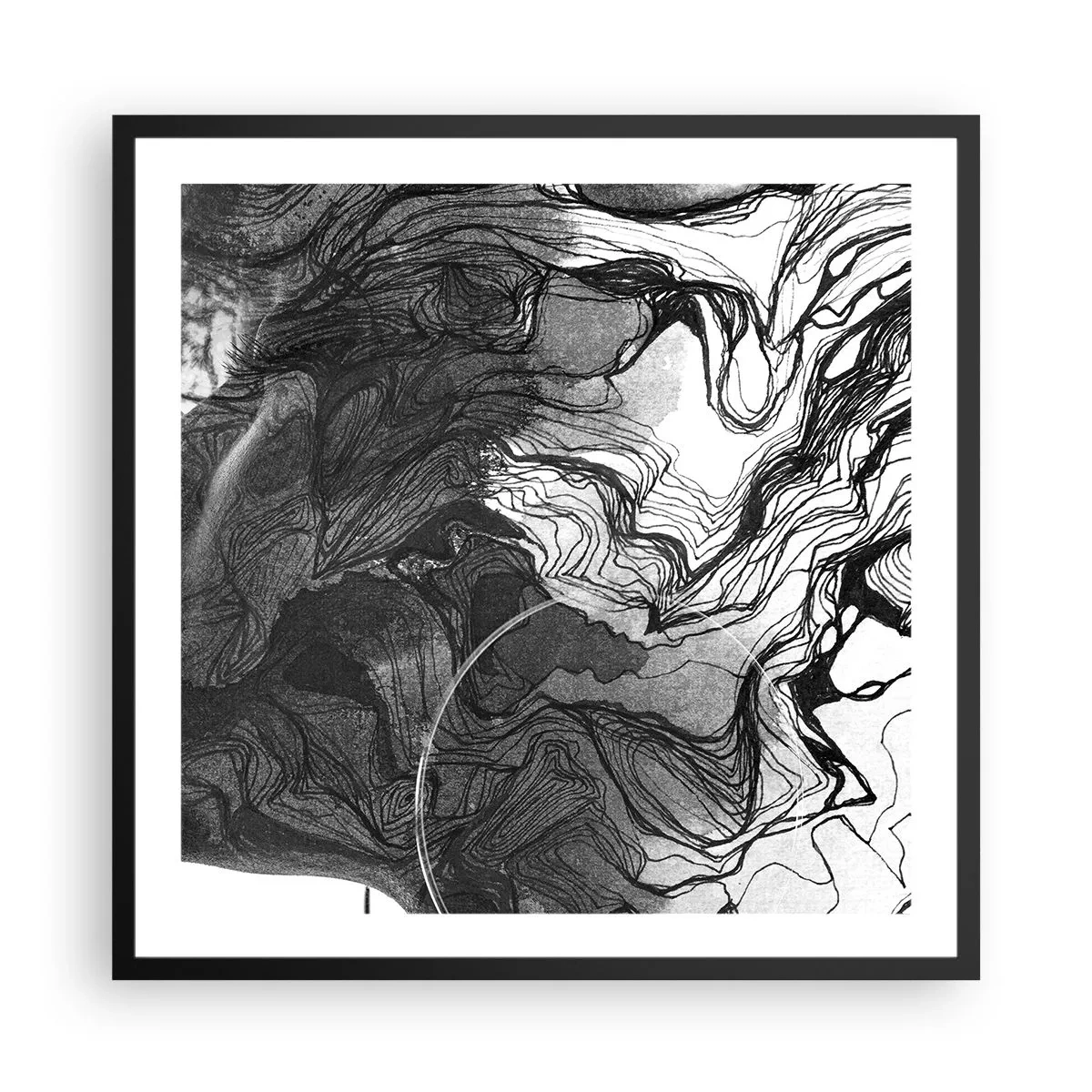 Poster in cornice nera - Aggrovigliata nei sogni - 60x60 cm