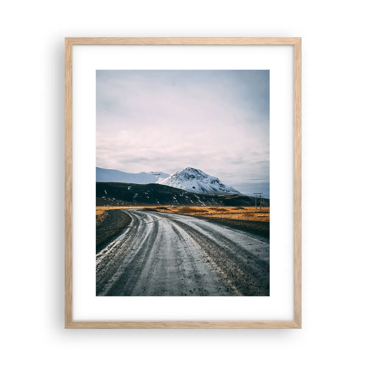 Poster in cornice rovere chiaro - Nel clima dell'Islanda - 40x50 cm